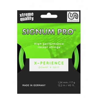 Signum Pro Tennissaite X-perience (Haltbarkeit+Spin) grün 12m Set
